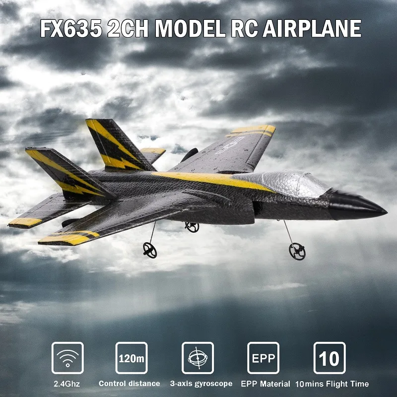 

RC Fighter Fixed Wing F35 RC Aircraft 2.4GHZ 2 Channels Simple Operation EPP Foam Glider Airplane Toy Surprise Gift RC Toy