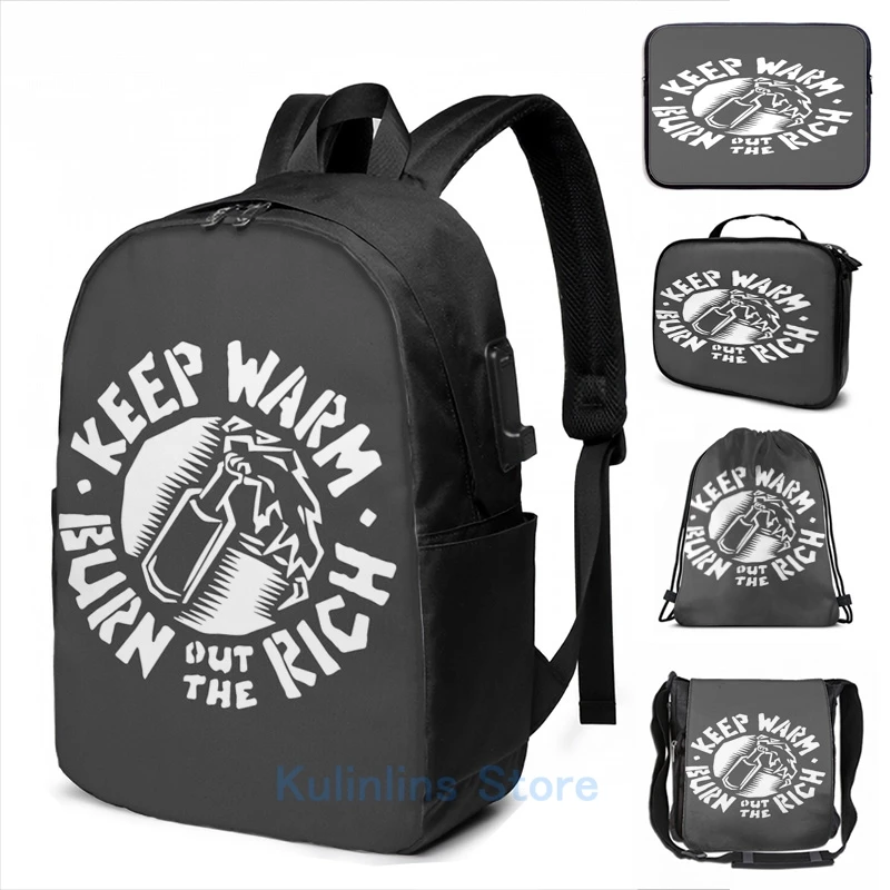 Забавный теплый рюкзак Molotov с графическим принтом для мужчин и женщин дорожная