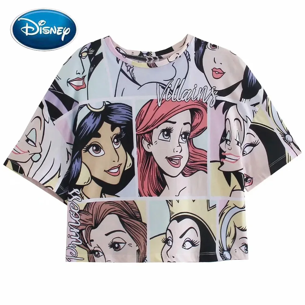 Disney T-shirt Short Sleeve Women Casual Tee Tops Print Fashion Cinderella Aladdin JASMINE Ariel Princess Cartoon Snow White
Disney T-shirt Short Sleeve Women Casual Tee Tops Print Fashion Cinderella Aladdin JASMINE Ariel Princess Cartoon Snow White