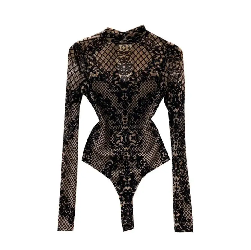 Autumn New Floral Print Bodysuit for Women Fashion Streetwear Elegant Stand Collar Long Sleeve Tight Fit Mesh Body Top Chic 2021
Autumn New Floral Print Bodysuit for Women Fashion Streetwear Elegant Stand Collar Long Sleeve Tight Fit Mesh Body Top Chic 2021