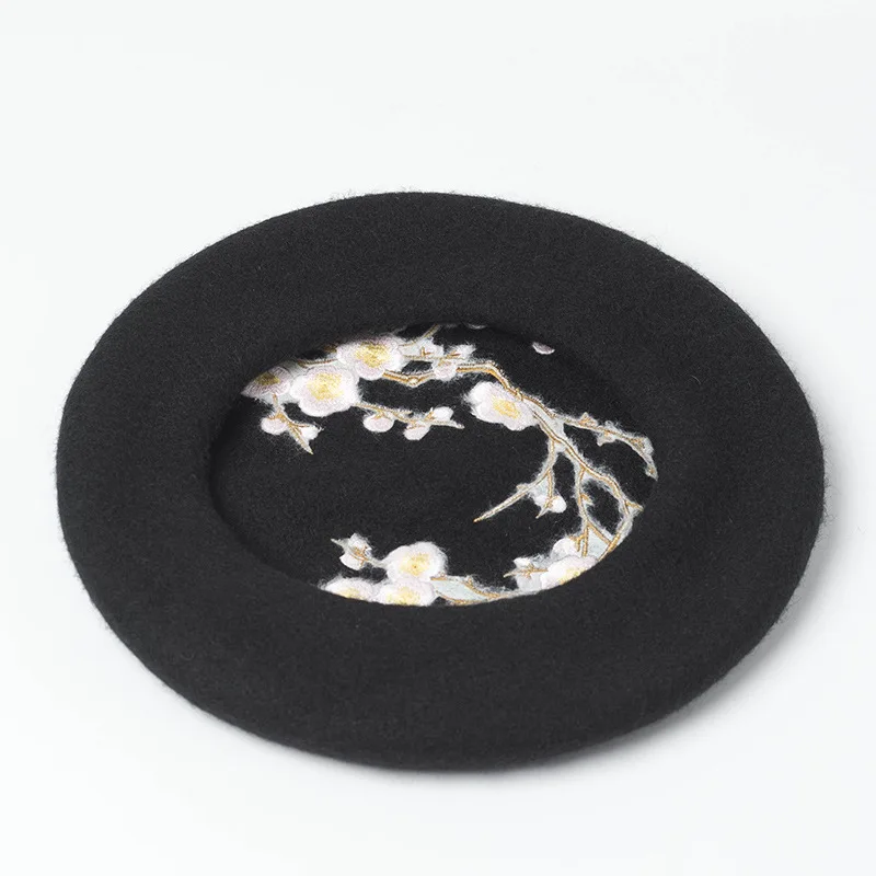 Embroidered Flower Wool Beret Korean Autumn Winter Hats For Women Ladies Painter Cap Vintage Bonnet Beanie Chapeau Femme Gorras
Embroidered Flower Wool Beret Korean Autumn Winter Hats For Women Ladies Painter Cap Vintage Bonnet Beanie Chapeau Femme Gorras