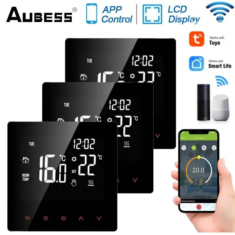 AUBESS WiFi Smart Thermostat Tuya Smart Temperature Controller With LED Digital Screen APP Control Work With Alexa Google Home
AUBESS WiFi Smart Thermostat Tuya Smart Temperature Controller With LED Digital Screen APP Control Work With Alexa Google Home
