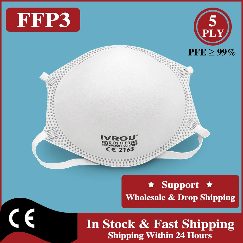 EU Original IVROU CE FFP3 Mask Protective 5 Layers Filter Self-Priming FFP3 Respirator Personal Headband Headwear Half Cup Masks
EU Original IVROU CE FFP3 Mask Protective 5 Layers Filter Self-Priming FFP3 Respirator Personal Headband Headwear Half Cup Masks