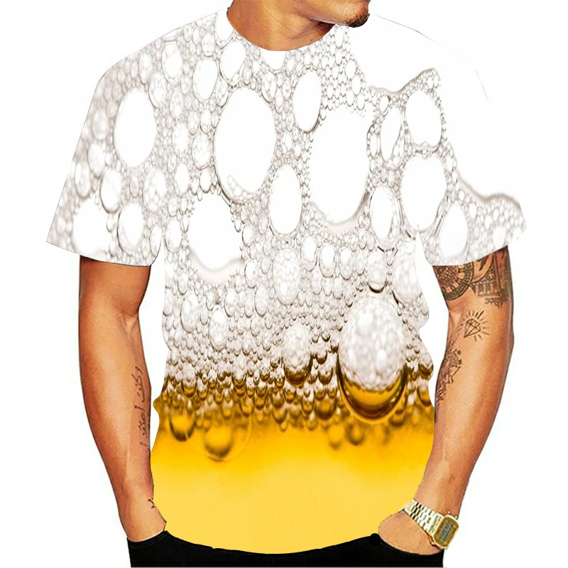 Beer 3D printed T-shirts for men Fun novelty T-shirts O-neck short-sleeved tops Summer 2021 unisex fashion streetwear
Beer 3D printed T-shirts for men Fun novelty T-shirts O-neck short-sleeved tops Summer 2021 unisex fashion streetwear