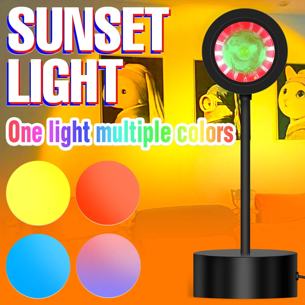 LED Sunset Night Light 5V Projection Lamp Sunset Atmosphere Lights USB Rainbow Decoration Bar Coffee Store Background Desk Lamps
LED Sunset Night Light 5V Projection Lamp Sunset Atmosphere Lights USB Rainbow Decoration Bar Coffee Store Background Desk Lamps