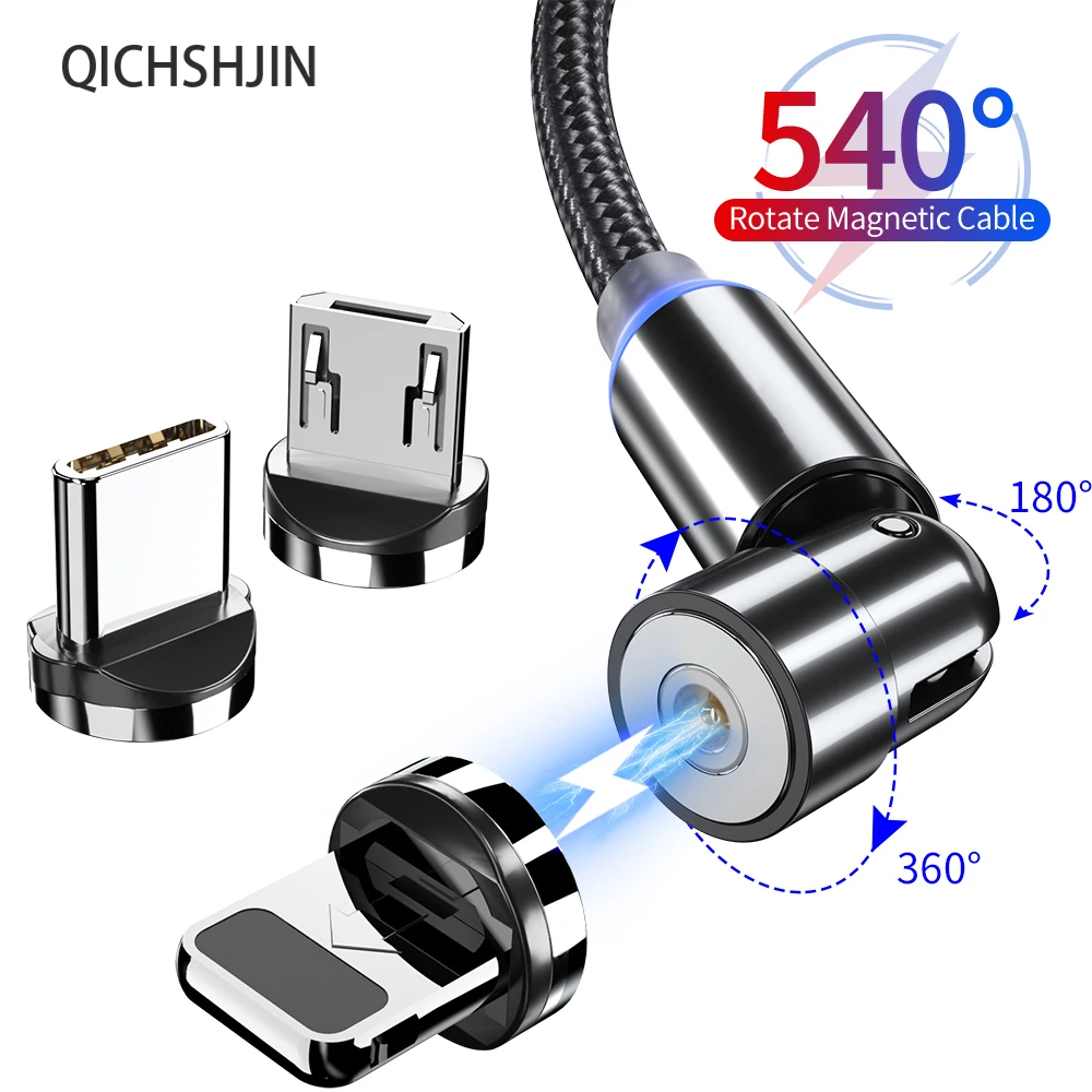 540 Magnetic Cable Micro USB Type C For Samsung Galaxy Xiaomi 9 Android Phone Charge Cable Rotate Magnet Charger Cord For iphone
540 Magnetic Cable Micro USB Type C For Samsung Galaxy Xiaomi 9 Android Phone Charge Cable Rotate Magnet Charger Cord For iphone