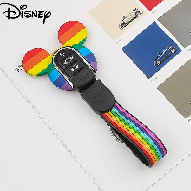 

Disney Fashion Cute Cartoon Mickey Car Key Cover Keychain Simple Preferred Material Scratch-resistant and Wear-resistant