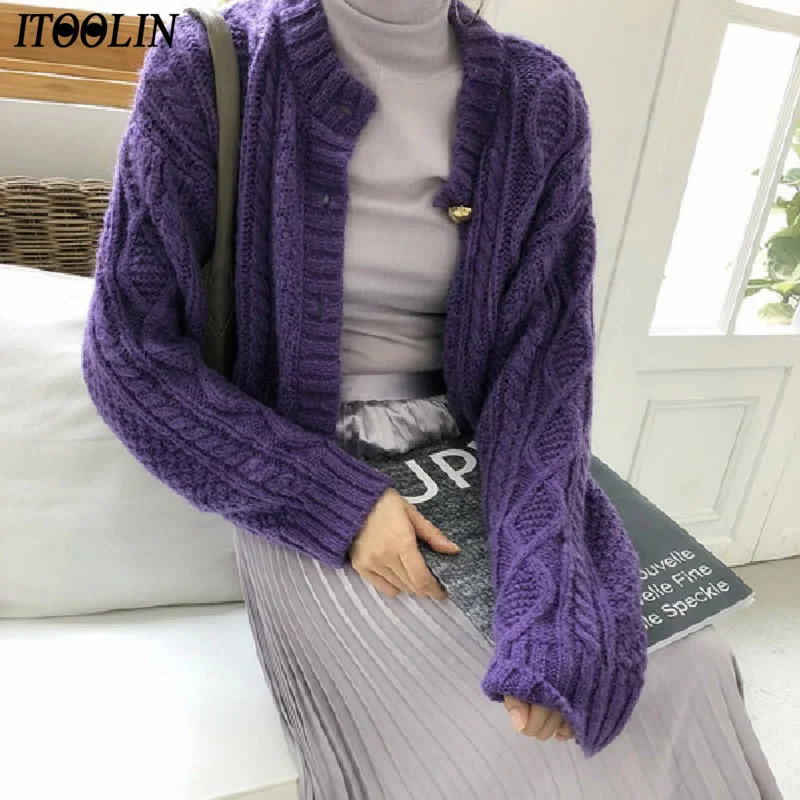 ITOOLIN Knit Sweater Women Autumn 2020 Female Casual Long Sleeve Button Cardigan Knitted Sweaters Coat Femme Winter Warm Clothes
ITOOLIN Knit Sweater Women Autumn 2020 Female Casual Long Sleeve Button Cardigan Knitted Sweaters Coat Femme Winter Warm Clothes