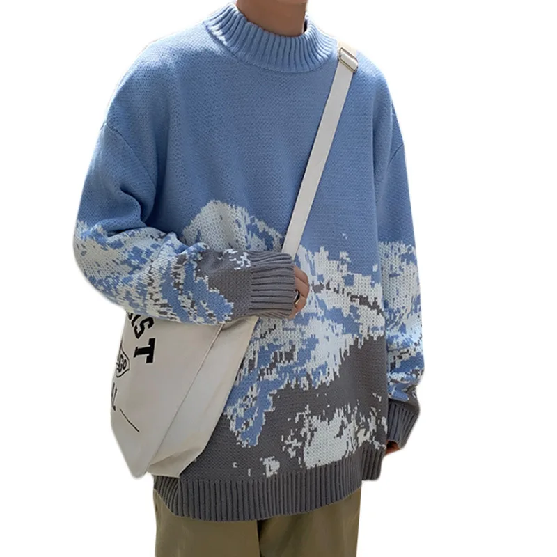 2020 Pullover Men Harajuku Moutain Winter Sweaters Mens Oversized Korean Fashions Sweater Women Vintage Clothes XXL
2020 Pullover Men Harajuku Moutain Winter Sweaters Mens Oversized Korean Fashions Sweater Women Vintage Clothes XXL