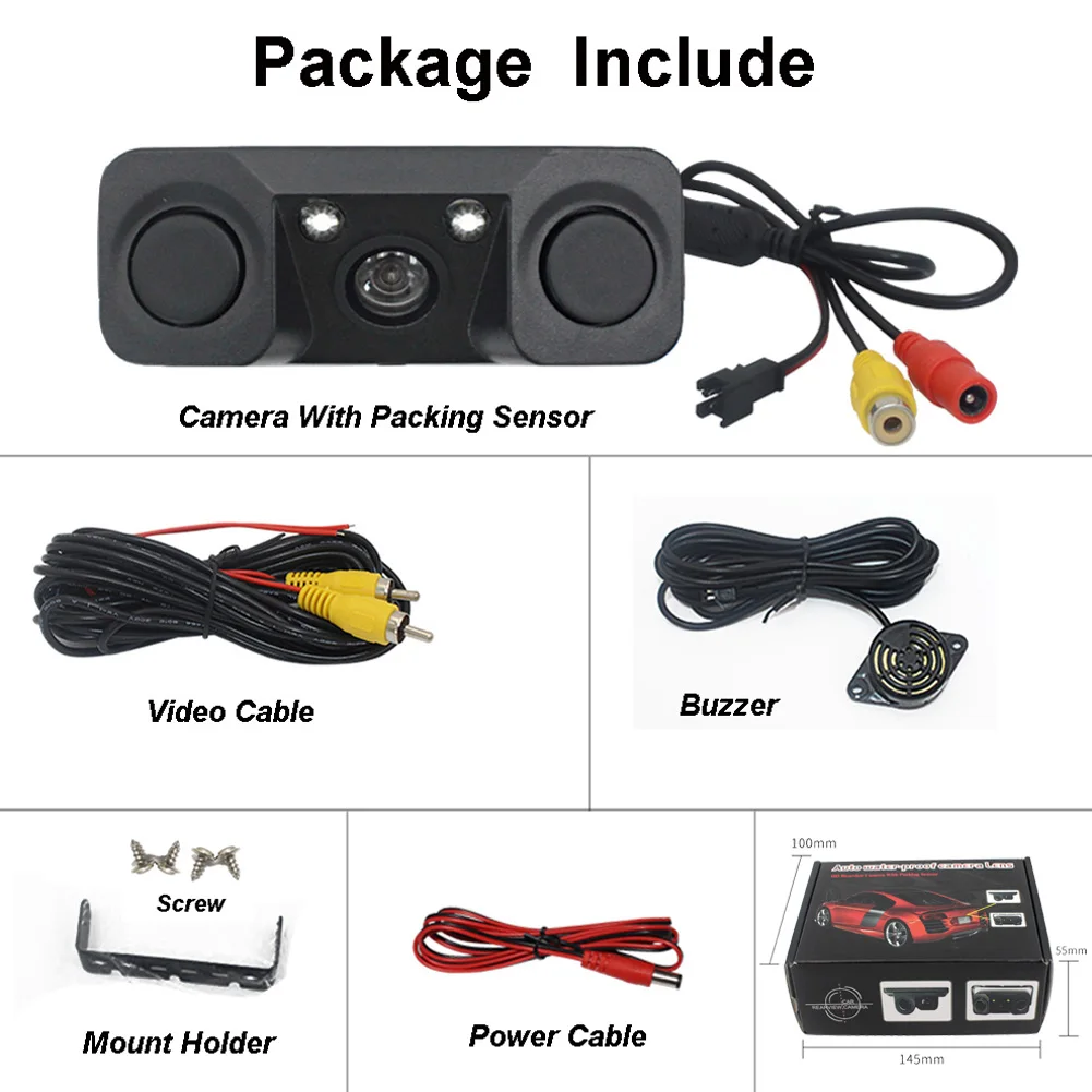 Car Auto Rear View Camera Parking Sensor Monitor 12V Reverse Backup Buzzer Rear View Camera With 2 Parking Line Sensors
Car Auto Rear View Camera Parking Sensor Monitor 12V Reverse Backup Buzzer Rear View Camera With 2 Parking Line Sensors