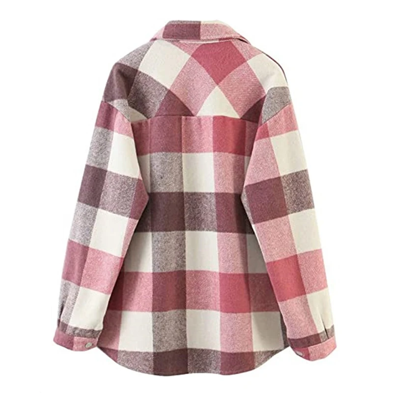 Autumn Winter Vintage Plaid Jacket Women Fashion Lapel Collar Oversized Outerwear Female Elegant Long Sleeve Pockets Chic Coats
Autumn Winter Vintage Plaid Jacket Women Fashion Lapel Collar Oversized Outerwear Female Elegant Long Sleeve Pockets Chic Coats