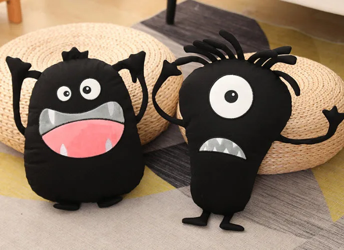 35cm Cartoon Funny Black Monster Cushion Pillow Lovely Appearance Soft And Comfortable Handfeel Cute Stuffed Animal Soft Plush
35cm Cartoon Funny Black Monster Cushion Pillow Lovely Appearance Soft And Comfortable Handfeel Cute Stuffed Animal Soft Plush