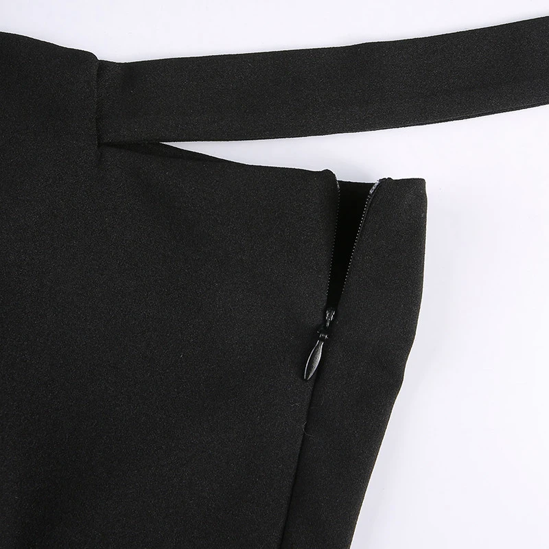 GALCAUR Cut Out Asymmetrical High Rise Pants For Women Solid Zipper Bandage Flare Leg Trousers Women Clothing Fashion 2021 Style
GALCAUR Cut Out Asymmetrical High Rise Pants For Women Solid Zipper Bandage Flare Leg Trousers Women Clothing Fashion 2021 Style