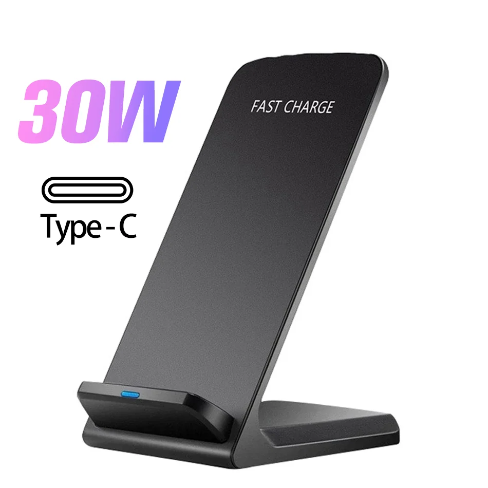 

15W Wireless Chargers Qi Fast Wireless Charging Stand with USB-C Port, for iPhone 12 /11 Pro Max/XR/XS/X/SE/8, S20-S8 Google, LG