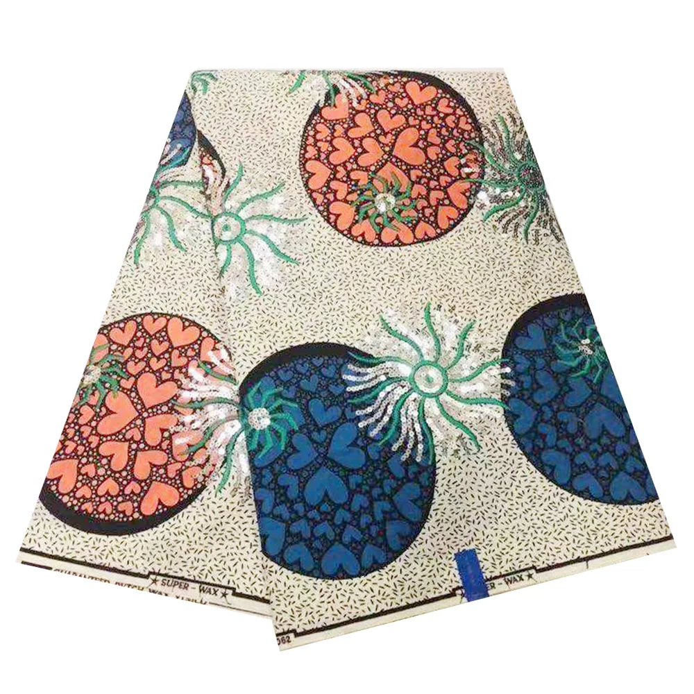 Африканской ажурной вышивкой супер Java из вощенной ткани с пайетками; Цвет 6 ярдов Pagne Африканский Воск из Анкары и Нигерии хлопчатобумажная ... 
Африканской ажурной вышивкой супер Java из вощенной ткани с пайетками; Цвет 6 ярдов Pagne Африканский Воск из Анкары и Нигерии хлопчатобумажная ...