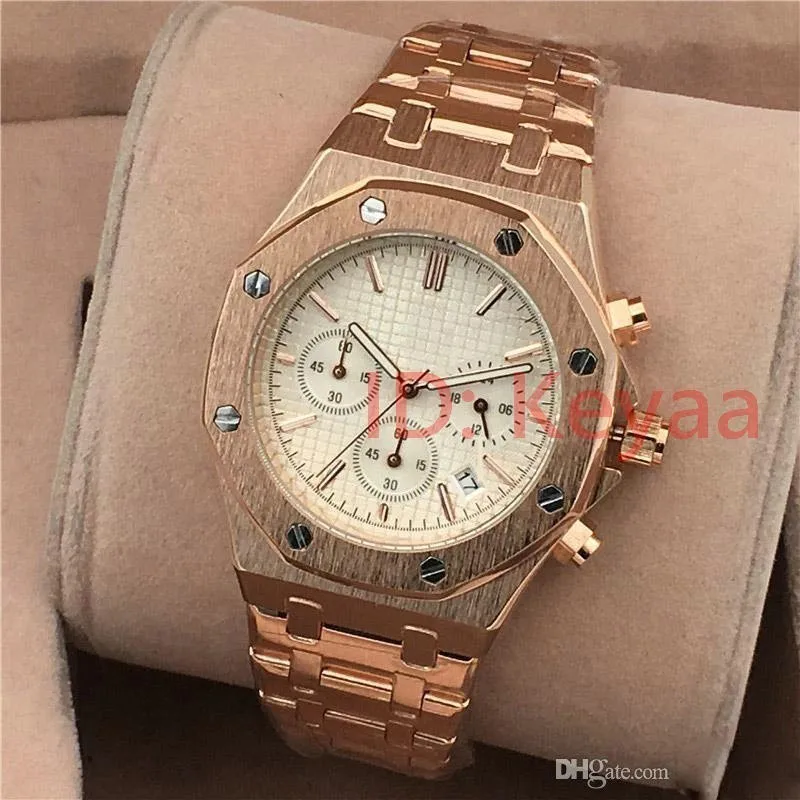 

2019 New All Subdials Work Top Lxuxury Brand Mens Chronograph SS Quartz Stopwatch Desiner Watch Men Watches Wristwatches