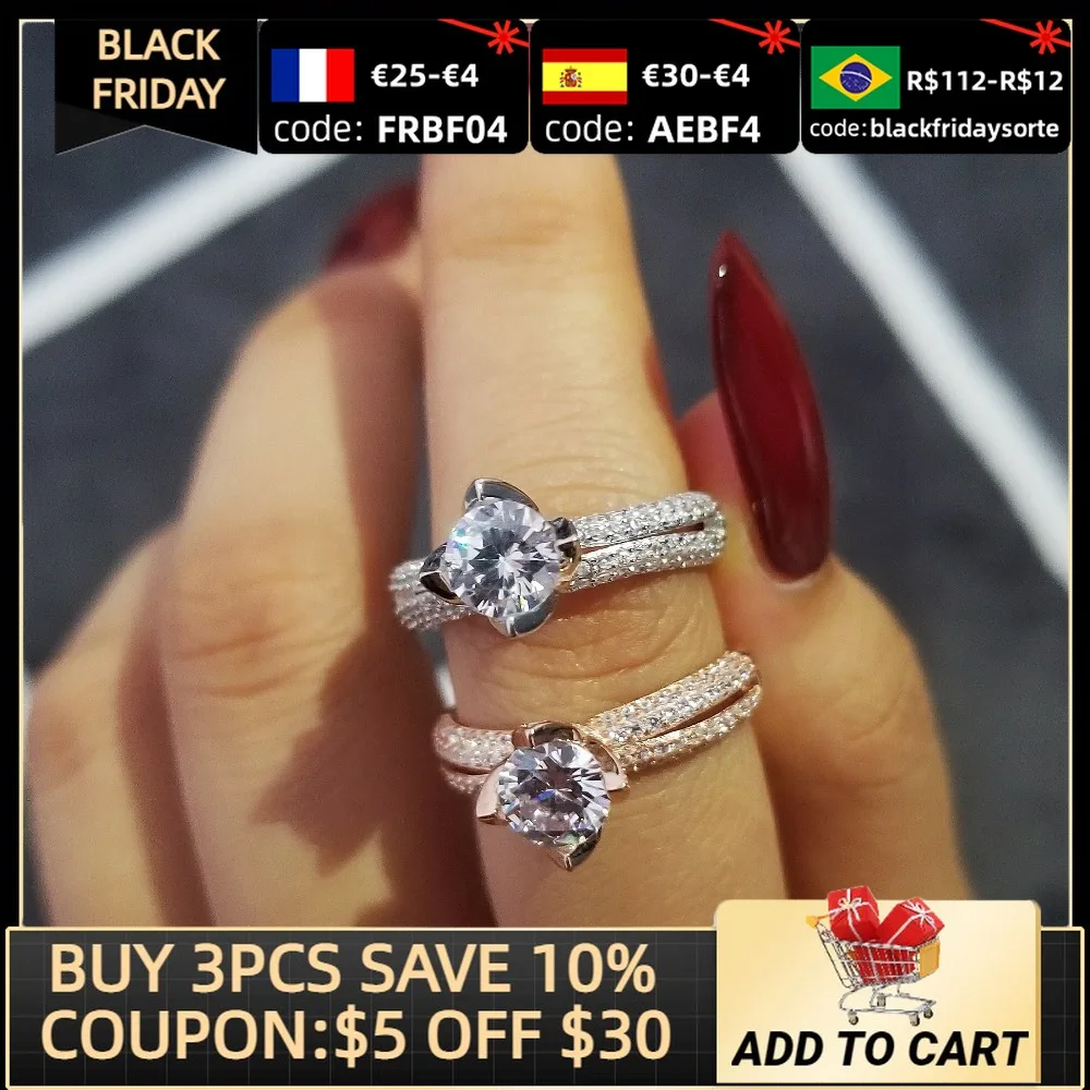Original Solid Real LUXURY Vintage 925 Sterling Silver Big Rings For Women Wedding Engagement Finger Jewelry Christmas R4417S
Original Solid Real LUXURY Vintage 925 Sterling Silver Big Rings For Women Wedding Engagement Finger Jewelry Christmas R4417S