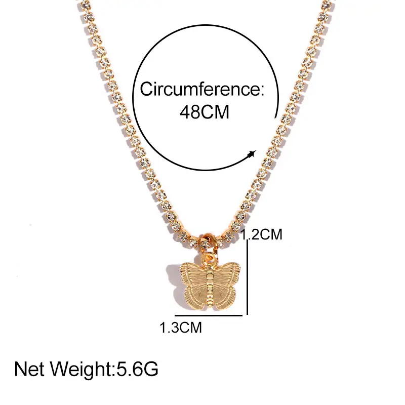 2020 Trendy New Butterfly Twisted Chain Necklace For Women Gold Color Exquisite Crystal Clavicle Chain Charm Temperament Jewelry
2020 Trendy New Butterfly Twisted Chain Necklace For Women Gold Color Exquisite Crystal Clavicle Chain Charm Temperament Jewelry