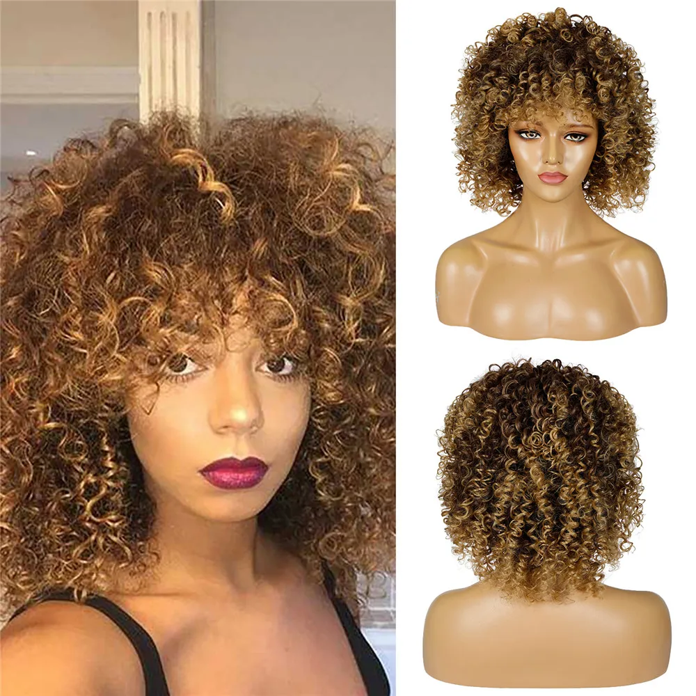 Afro Spring Curly Wig Ombre Brown Black Fluffy Synthetic Wigs for Black Women Afro Fake Hair Wigs Daily Party Use
Afro Spring Curly Wig Ombre Brown Black Fluffy Synthetic Wigs for Black Women Afro Fake Hair Wigs Daily Party Use
