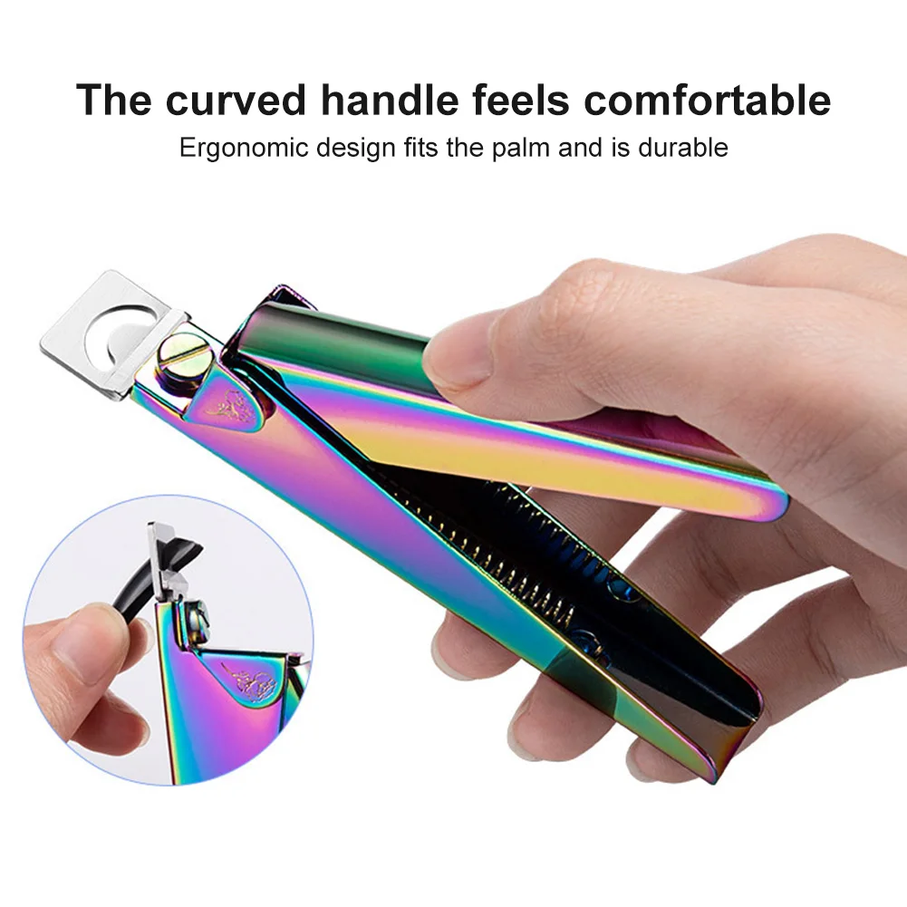 Stainless Steel Nail Clipper U-Shaped False Tips Edge Cutters Colorful Manicure Tools Art | Красота и здоровье