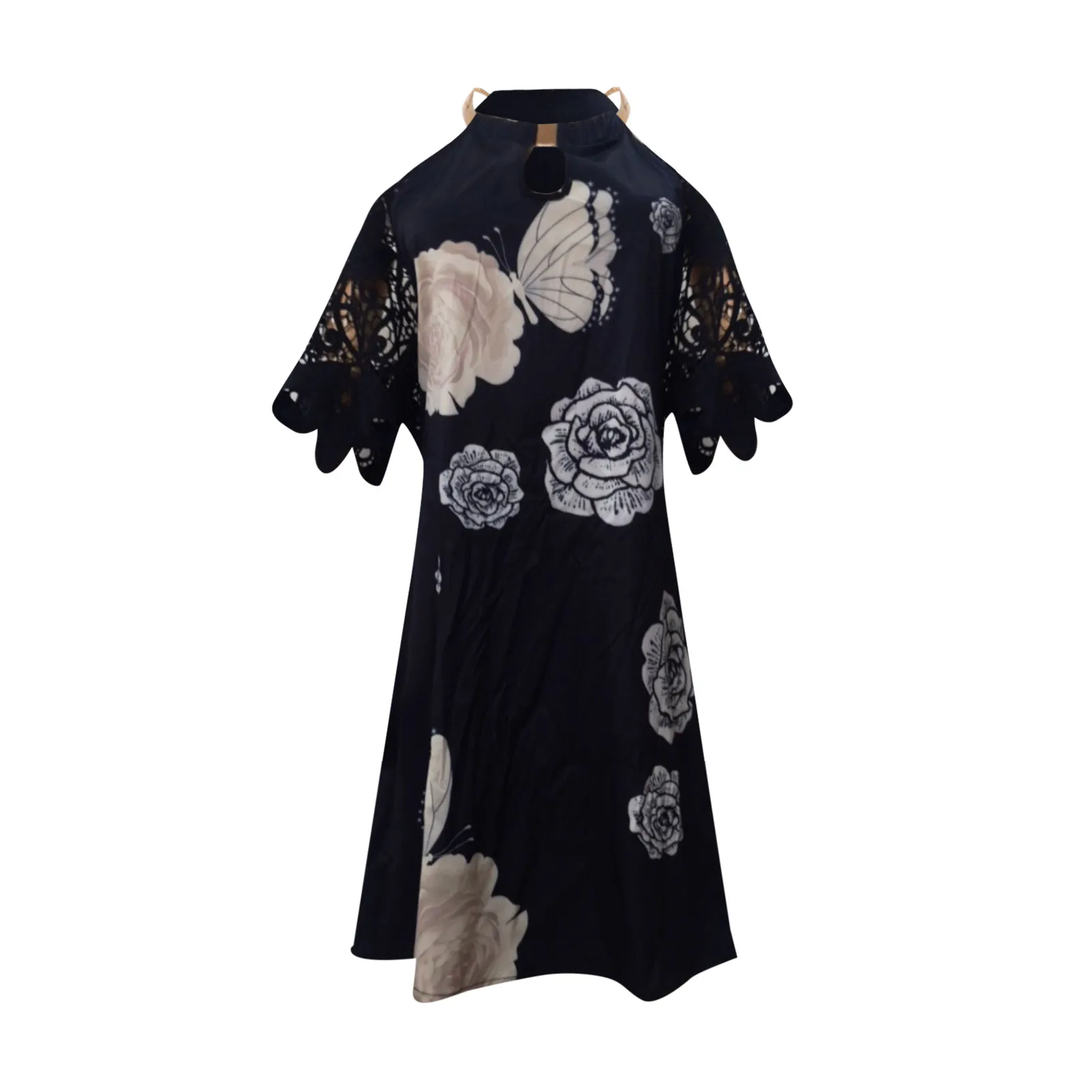 40# Lace Sleeve Office Lady Dress Sexy Printed Metal Halter Neck Strapless Dress Holiday Off Shoulder Sundress Vintage Vestidos
40# Lace Sleeve Office Lady Dress Sexy Printed Metal Halter Neck Strapless Dress Holiday Off Shoulder Sundress Vintage Vestidos