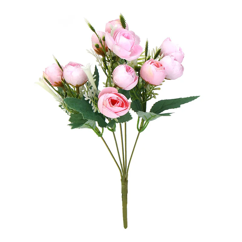 Artificial Flower Decoration Silk Rose Bud Marriage Bouquet High Quality Fake Flower Christmas Family Wedding Decoration Garland
Artificial Flower Decoration Silk Rose Bud Marriage Bouquet High Quality Fake Flower Christmas Family Wedding Decoration Garland