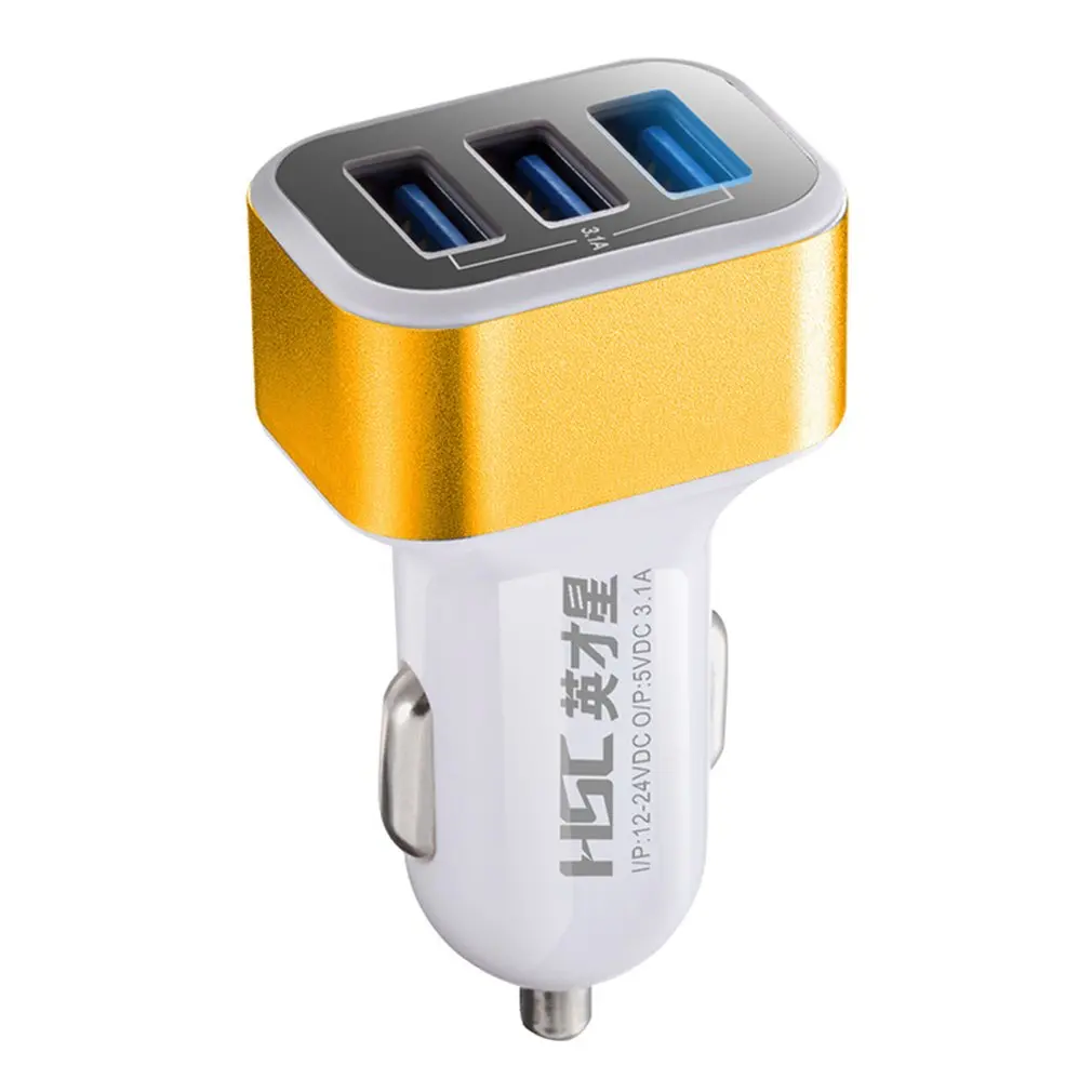 HSC HSC-300 3.1A Three USB Ports Quick Charging Car Charger Intelligent Cooling Charger for Smart Phones Tablet
HSC HSC-300 3.1A Three USB Ports Quick Charging Car Charger Intelligent Cooling Charger for Smart Phones Tablet