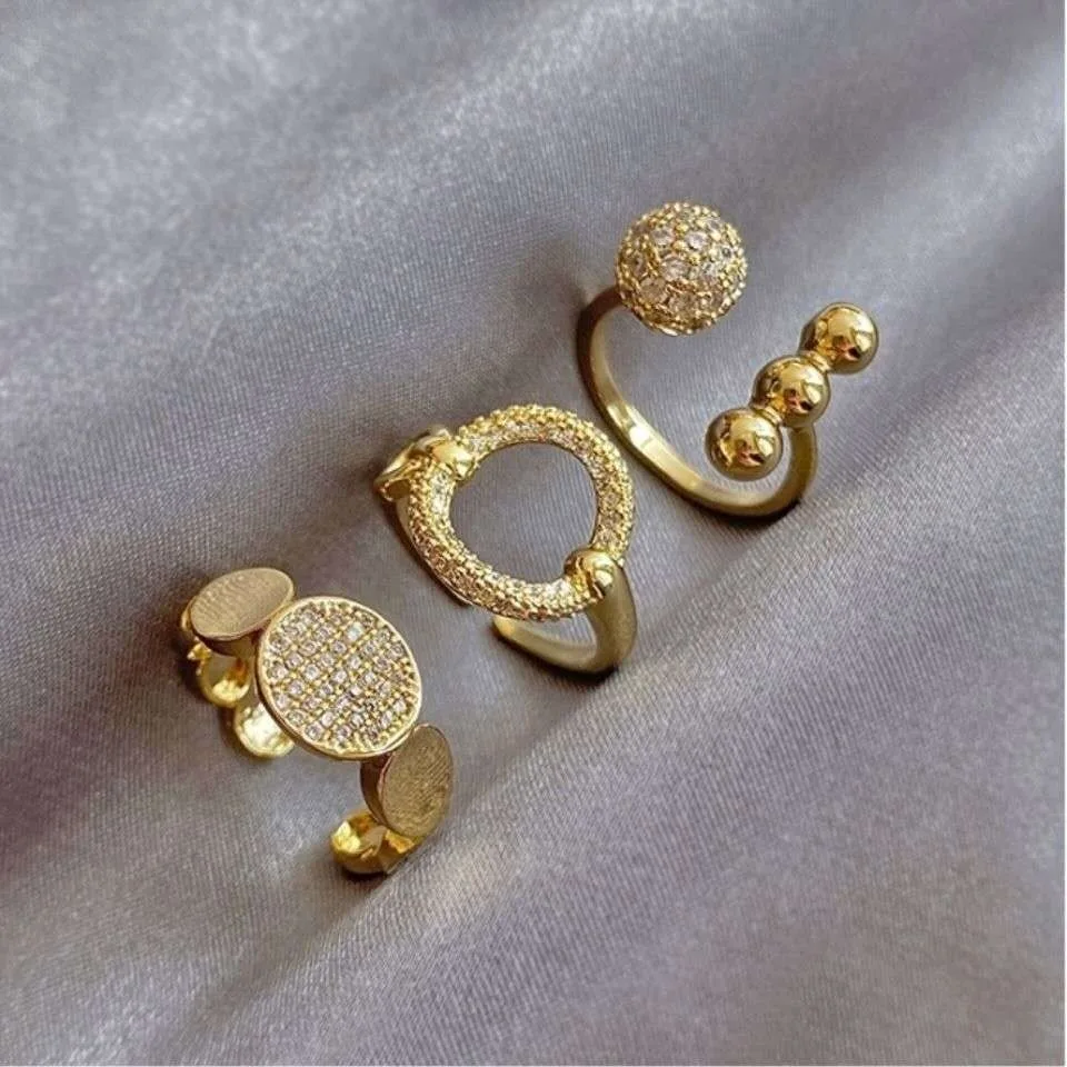 Korea New Fashion Jewelry Exquisite 14K Real Gold Plated AAA Zircon Ring Elegant Women's Opening Adjustable Wedding Gift
Korea New Fashion Jewelry Exquisite 14K Real Gold Plated AAA Zircon Ring Elegant Women's Opening Adjustable Wedding Gift