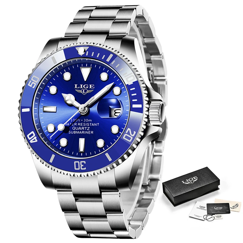 LIGE Listing Luxury Fashion Men Watch 30ATM Waterproof Date Clock Male Sport Watch Men Quartz Wristwatch Relogio Masculino+Box
LIGE Listing Luxury Fashion Men Watch 30ATM Waterproof Date Clock Male Sport Watch Men Quartz Wristwatch Relogio Masculino+Box