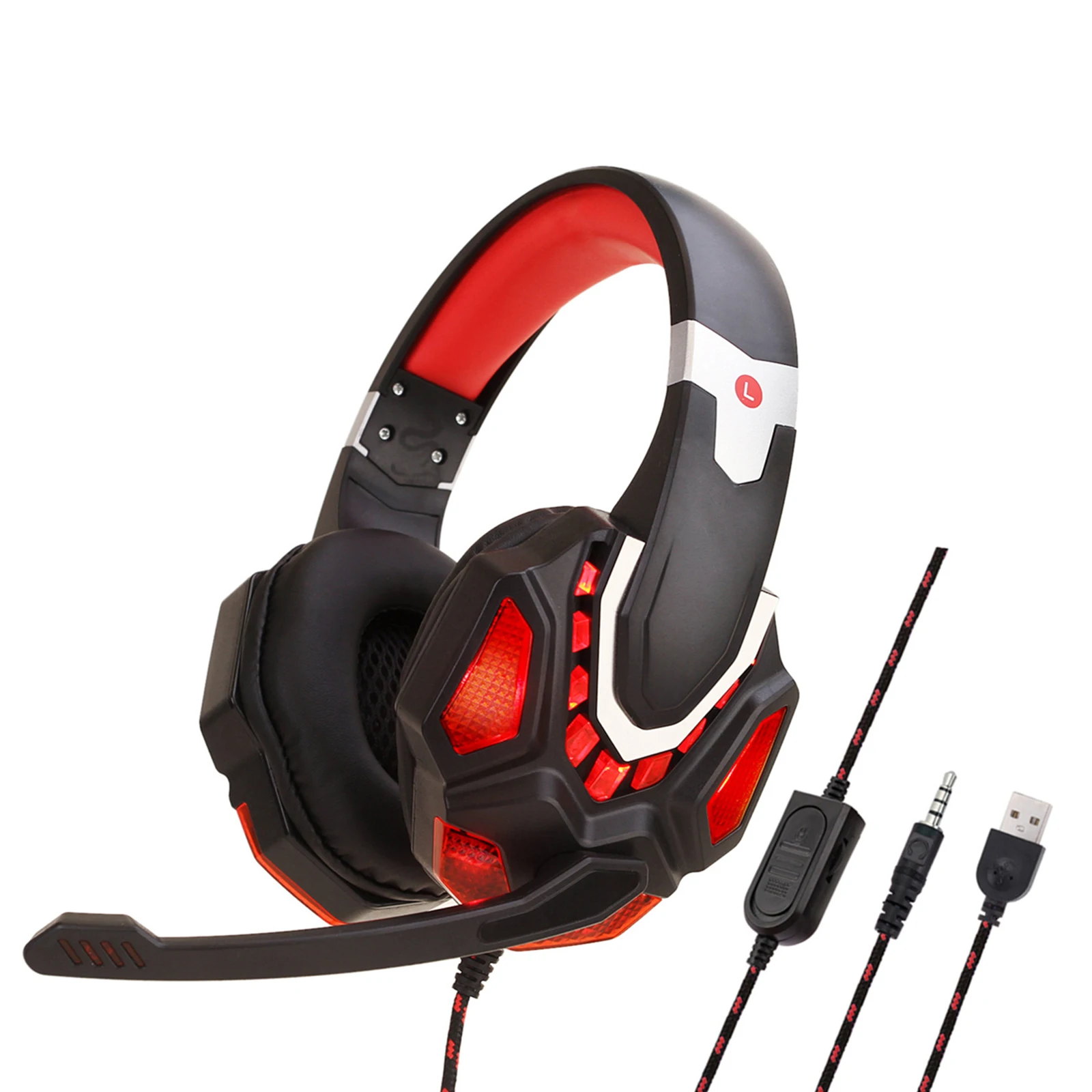 Wired Headset Gamer PC 3.5mm PS4 Headsets Surround Sound & HD Microphone Gaming Overear Laptop Tablet Gamer Red Blue
Wired Headset Gamer PC 3.5mm PS4 Headsets Surround Sound & HD Microphone Gaming Overear Laptop Tablet Gamer Red Blue