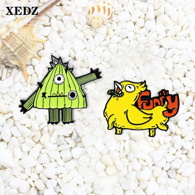 XEDZ funny cactus with chicken lapel enamel brooch one-eye open hand cactus four feet eat bug chicken kawaibong pin jewelry gift
XEDZ funny cactus with chicken lapel enamel brooch one-eye open hand cactus four feet eat bug chicken kawaibong pin jewelry gift