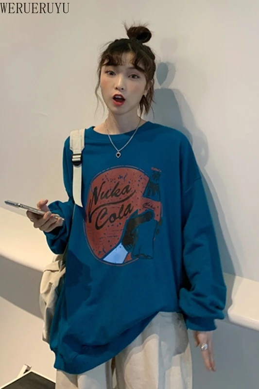 WERUERUYU Women Printed Sweatershirts Long-sleeved Round Neck Shirts 2020 Autumn Warm Fashion Tops Ladies Clothes Casual Wear
WERUERUYU Women Printed Sweatershirts Long-sleeved Round Neck Shirts 2020 Autumn Warm Fashion Tops Ladies Clothes Casual Wear