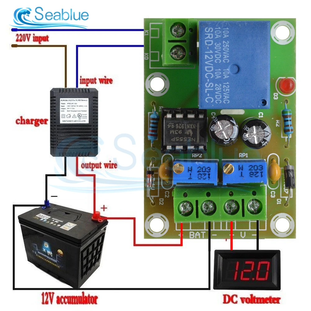 XH-M601 12V Battery Charging Control Board Intelligent Charger Power Control Board Automatic Charge Power Control Switch Module
XH-M601 12V Battery Charging Control Board Intelligent Charger Power Control Board Automatic Charge Power Control Switch Module