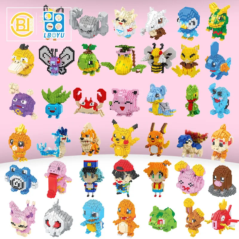 New styles Small Pokemon blocks Cartoon Pikachu Charizard Bulbasaur Animal Model Toys Figure blocks For Children birthday gifts
New styles Small Pokemon blocks Cartoon Pikachu Charizard Bulbasaur Animal Model Toys Figure blocks For Children birthday gifts