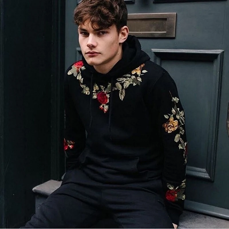 Hoodies Men Embroidered Flowers Sweatshirts Male Harajuku Pullover Hoodies Streetwear Mens Hip Hop Hoodies
Hoodies Men Embroidered Flowers Sweatshirts Male Harajuku Pullover Hoodies Streetwear Mens Hip Hop Hoodies
