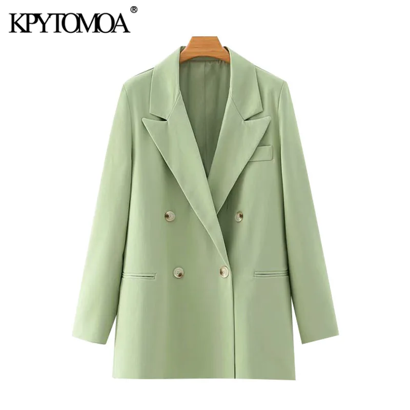 Женский двубортный Блейзер KPYTOMOA, винтажный пиджак с длинным рукавом и карманами, верхняя одежда для офиса, 2021
Женский двубортный Блейзер KPYTOMOA, винтажный пиджак с длинным рукавом и карманами, верхняя одежда для офиса, 2021