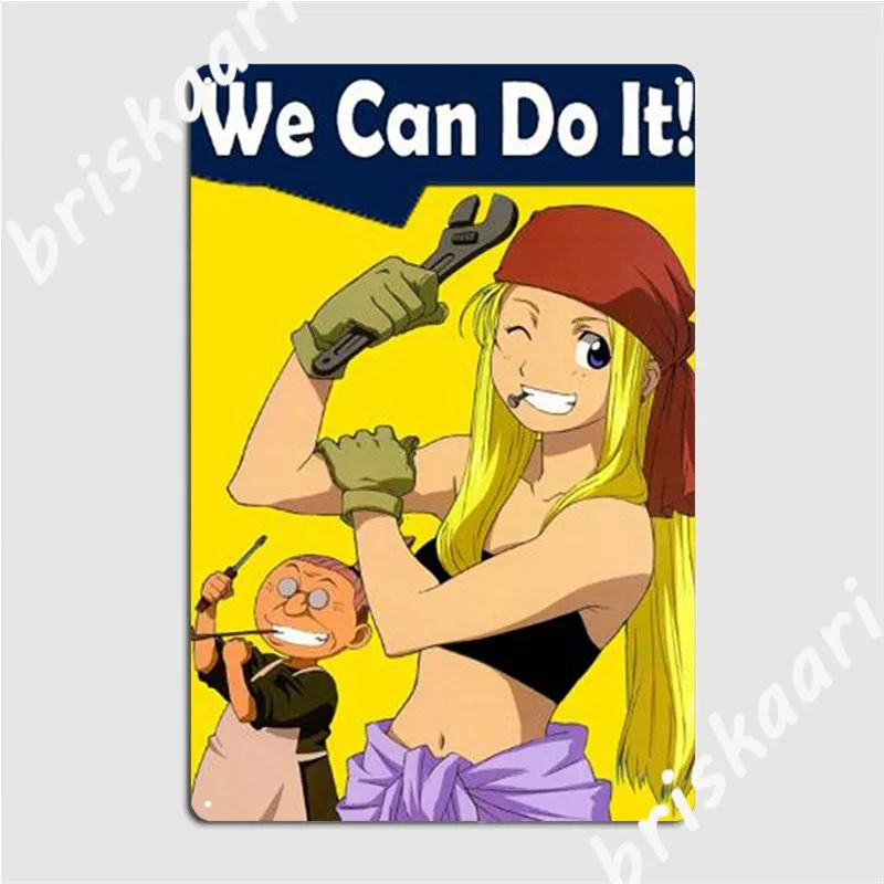 Winry может сделать это Плакат Металлический налет клувечерние НКА клуб бар Классическая роспись оловянные плакаты знаки
Winry может сделать это Плакат Металлический налет клувечерние НКА клуб бар Классическая роспись оловянные плакаты знаки