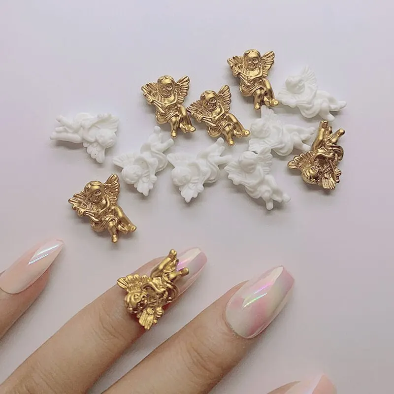 10pcs 3D Angel Nail Art Jewelry Decorations Retro Gold/White Nail Ornaments Manicure Accessories Tool NAIL GLITTER CHARM HM0128
10pcs 3D Angel Nail Art Jewelry Decorations Retro Gold/White Nail Ornaments Manicure Accessories Tool NAIL GLITTER CHARM HM0128