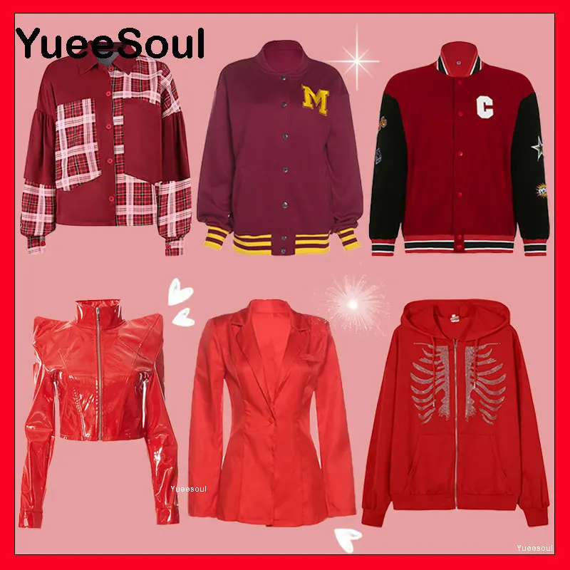 Red Women Coat 2021 Fall Winter New Casual Female Jacket Y2K Aesthetic Vintage High Street 90s Egirl Outerwear Women Clothing
Red Women Coat 2021 Fall Winter New Casual Female Jacket Y2K Aesthetic Vintage High Street 90s Egirl Outerwear Women Clothing