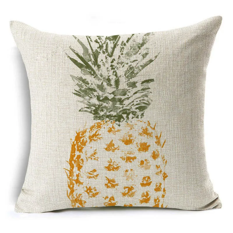 

Nordic Style Succulents Printed Cushion Cover Pineapple Ananas Pattern Pillow Case Home Decorative Sofa Car Chair Throw Pillows