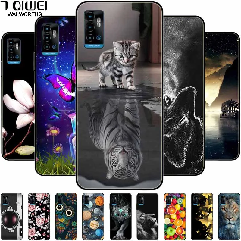

For ZTE Blade A71 Case Cute Cartoon Silicone TPU Soft Phone Cases for ZTE Blade A31 Lite A51 Coque A 71 2021 Protective Wolf