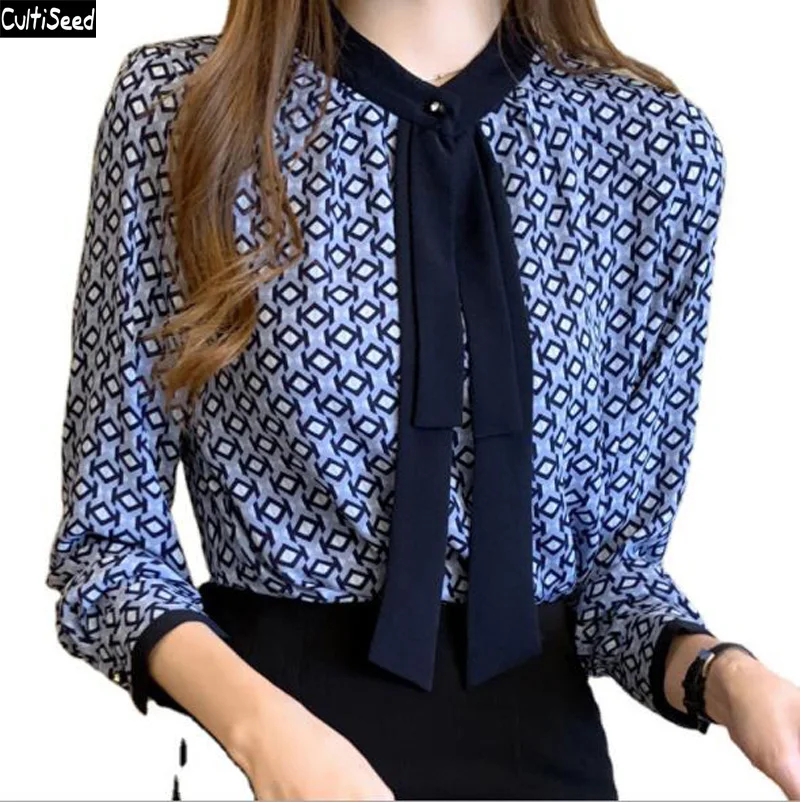 Cultiseed Women 2021 New Spring Print Chiffon Shirts With Scarf Tie Female Vintage Formal Office Work Party Long Sleeve Blouses
Cultiseed Women 2021 New Spring Print Chiffon Shirts With Scarf Tie Female Vintage Formal Office Work Party Long Sleeve Blouses