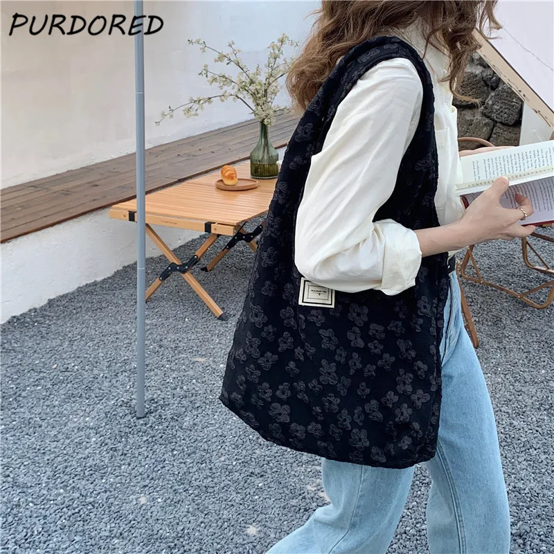 PURDORED 1 Pc Women Flower Large Tote Bag Polyester Shopping Bag Reusable Shoulder Bag Lady Handbag Grocery Girls School Pouch
PURDORED 1 Pc Women Flower Large Tote Bag Polyester Shopping Bag Reusable Shoulder Bag Lady Handbag Grocery Girls School Pouch