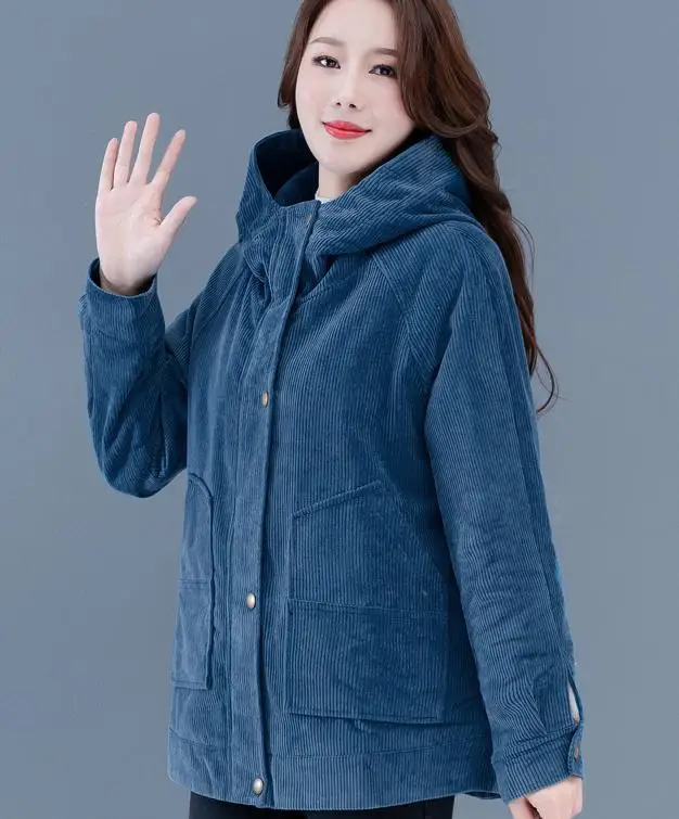 2021 winter with New style fashion Long sleeve hooded Women's Plush and thickening keep warm corduroy Jacket coat
2021 winter with New style fashion Long sleeve hooded Women's Plush and thickening keep warm corduroy Jacket coat