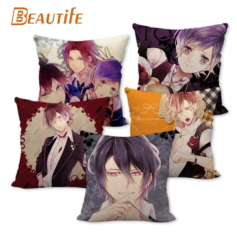 New Diabolik Lover Anime Pillowcase Bedroom Home Decorative Cover 45x45cm Square Zipper Pillow Cases Cotton Linen Fabric No Fade
New Diabolik Lover Anime Pillowcase Bedroom Home Decorative Cover 45x45cm Square Zipper Pillow Cases Cotton Linen Fabric No Fade
