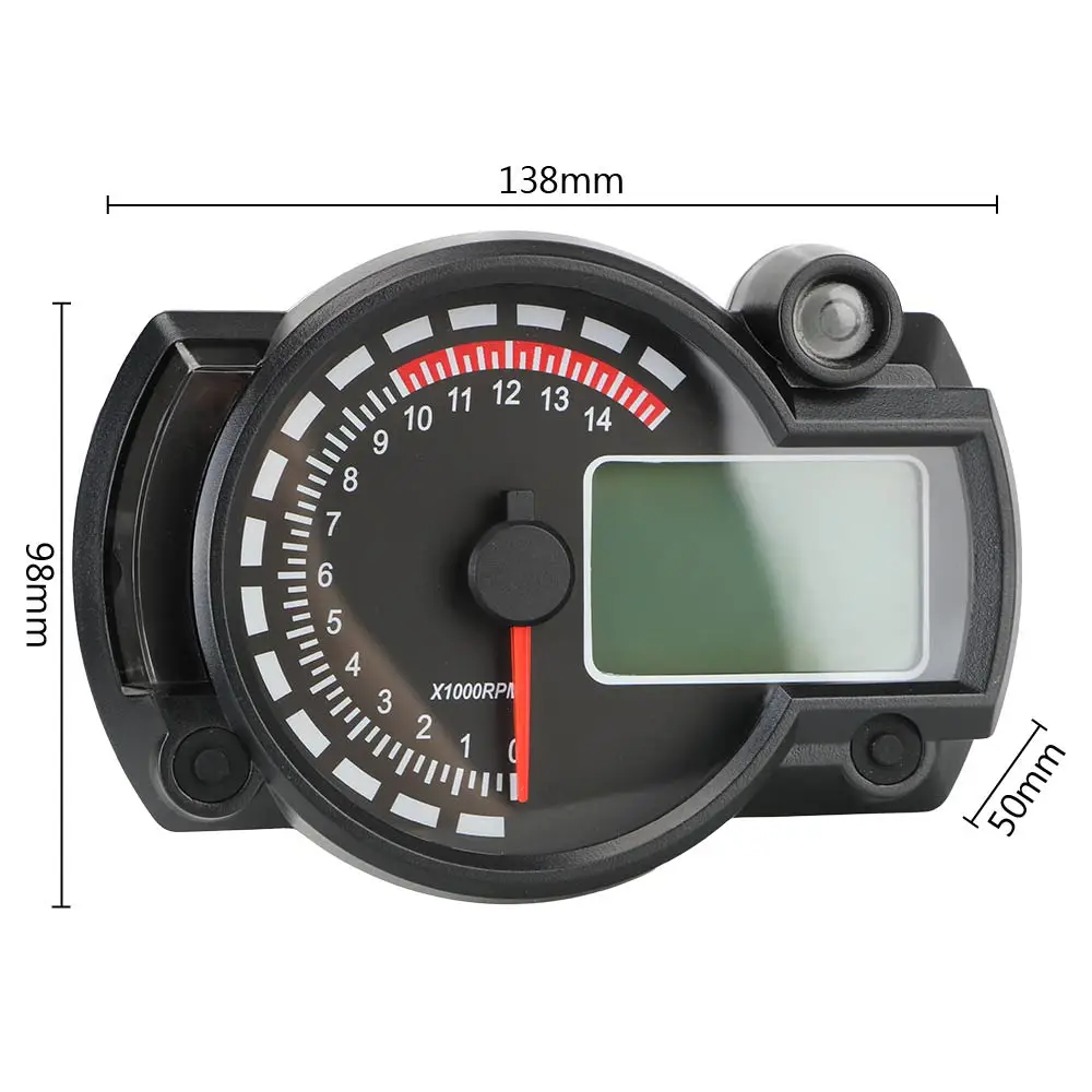 LCD Digital Odometer 7 Colors MAX 299KM/H Motorcycle Speedometer Moto Dashboard Motorcycle Meter Motorbike Accessories
LCD Digital Odometer 7 Colors MAX 299KM/H Motorcycle Speedometer Moto Dashboard Motorcycle Meter Motorbike Accessories