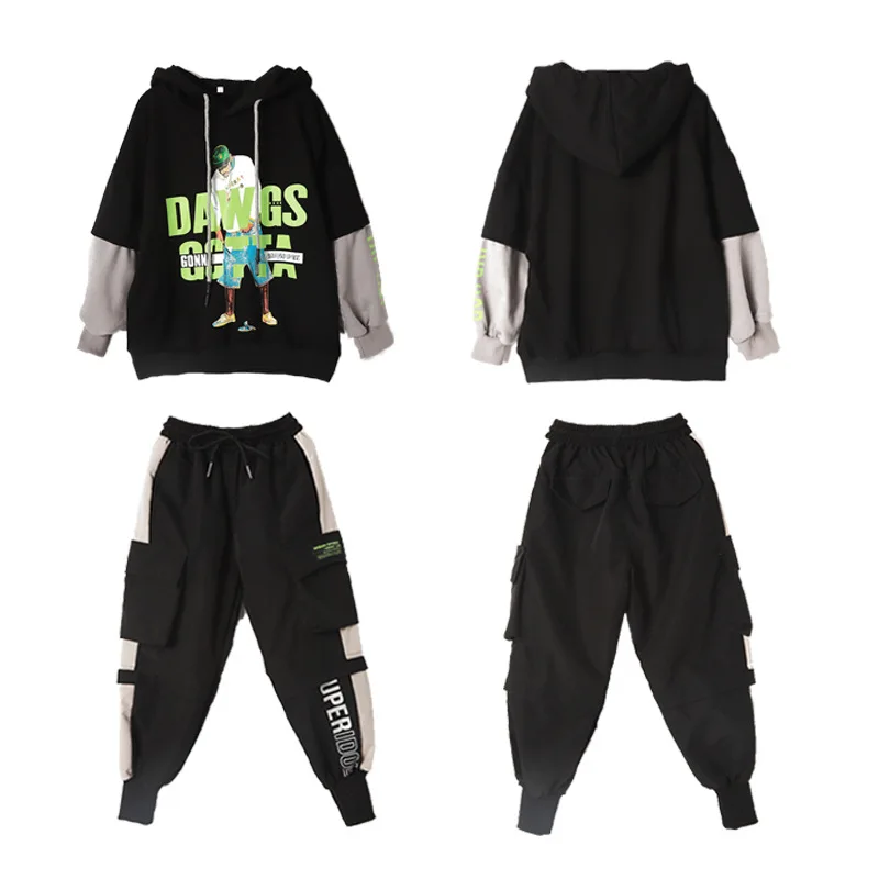 Kid Cool Hip Hop Clothing Black Hoodie Sweatshirt Shirt Top Streetwear Tactical Cargo Pants for Girls Boys Dance Costume Clothes
Kid Cool Hip Hop Clothing Black Hoodie Sweatshirt Shirt Top Streetwear Tactical Cargo Pants for Girls Boys Dance Costume Clothes