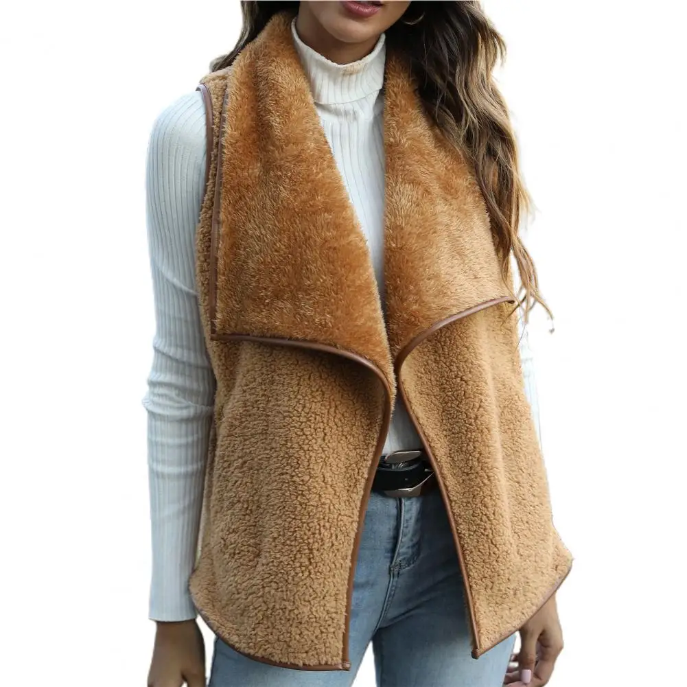 Women Vest Solid Color Sleeveless Double-sided Fleece Warm Autumn Waistcoat for Daily Wear
Women Vest Solid Color Sleeveless Double-sided Fleece Warm Autumn Waistcoat for Daily Wear