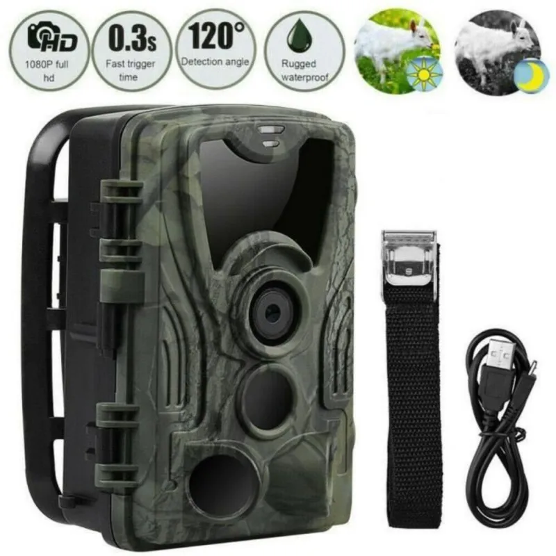 HD 1080p 20MP Waterproof Hunting Camera - 36pcs LED 120 ° Detection 0.3 Seconds - 20m Night Vision MicroSD card .
HD 1080p 20MP Waterproof Hunting Camera - 36pcs LED 120 ° Detection 0.3 Seconds - 20m Night Vision MicroSD card .