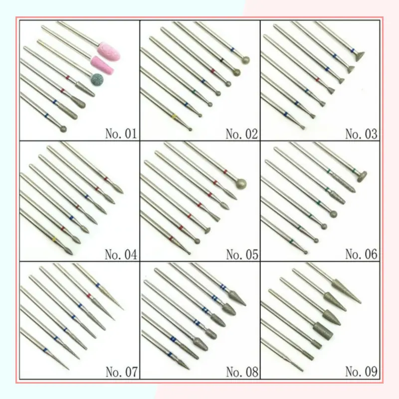 7pcs/Set Diamond Nail Drill Bit Rotery Electric Milling Cutters For Pedicure Manicure Files Cuticle Burr Nail Tools Accessorie
7pcs/Set Diamond Nail Drill Bit Rotery Electric Milling Cutters For Pedicure Manicure Files Cuticle Burr Nail Tools Accessorie